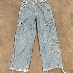 Zara Kids Blue Cargo Jeans